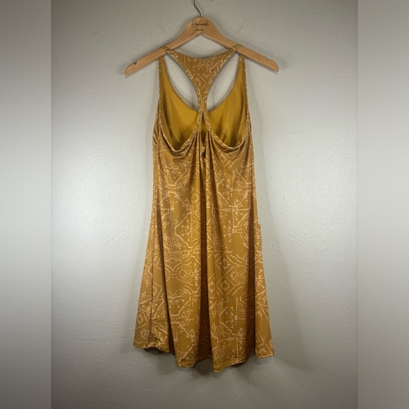 prAna Bodycon Above The Knee Midi | yellow and peach | medium - Picture 3 of 5